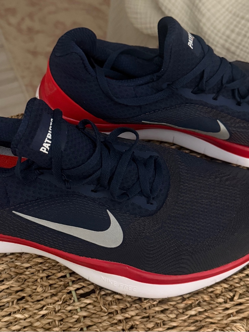 Nike Navy, Red and White Patriots Athletic Sneakers